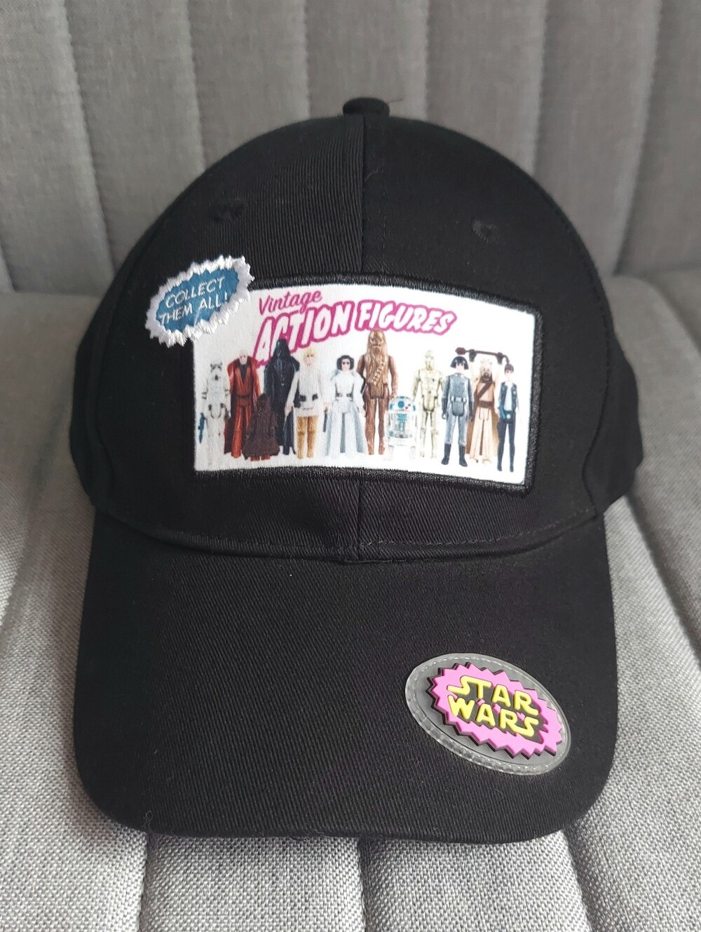 NWT Disney Star Wars Original Vintage Action Figures Patch Black Baseball Hat